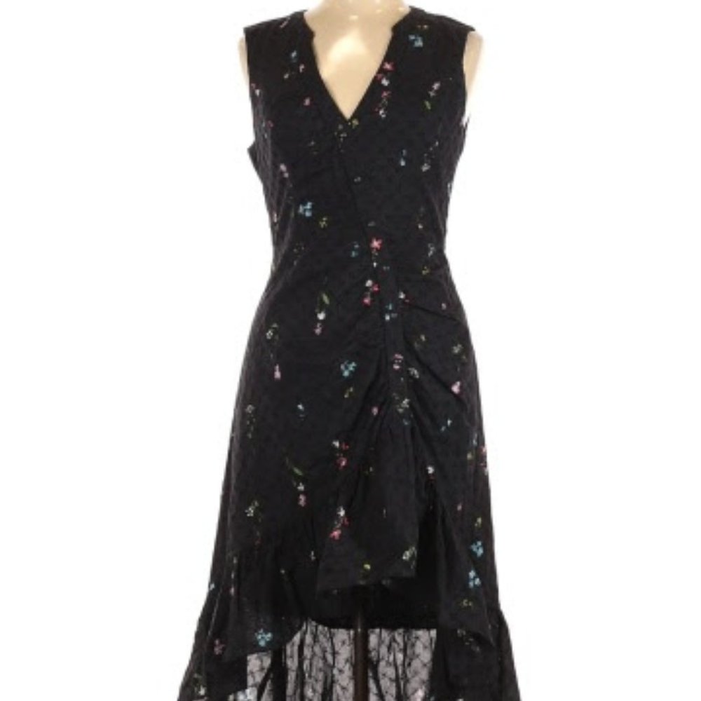 Parker Casual Black Floral Dress